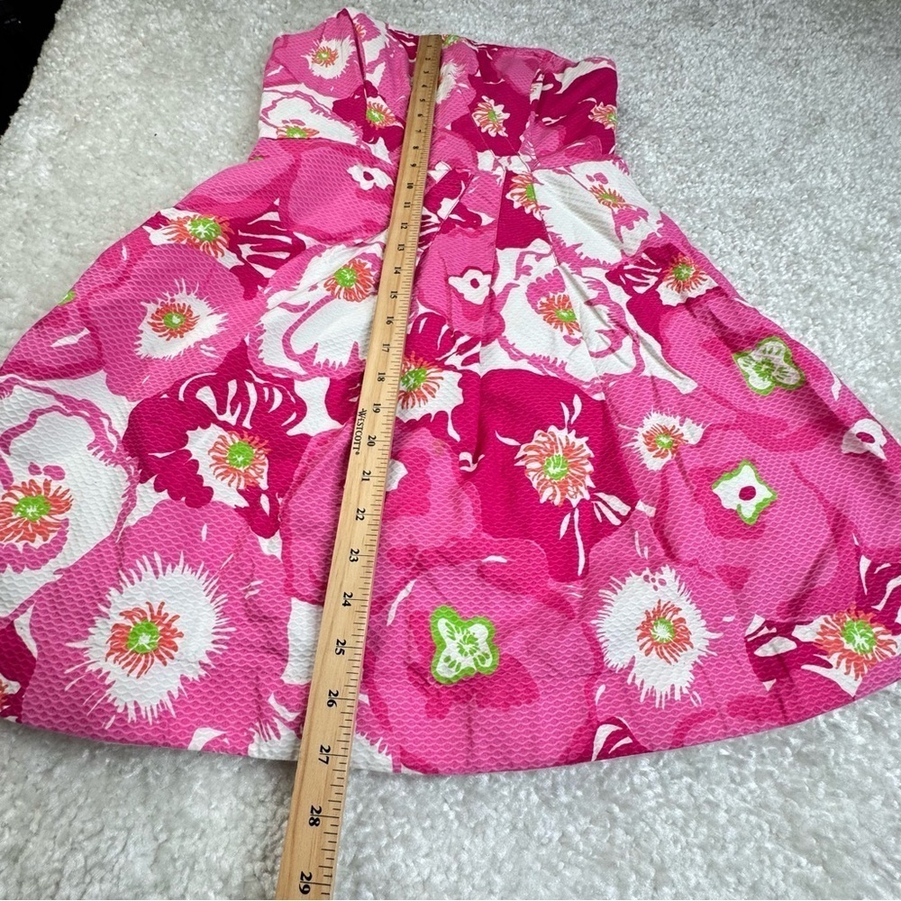 Lilly Pulitzer  Bloom Dress Pink Floral Preppy Resort Coquette Cruise Tropical 4 - Picture 12 of 12